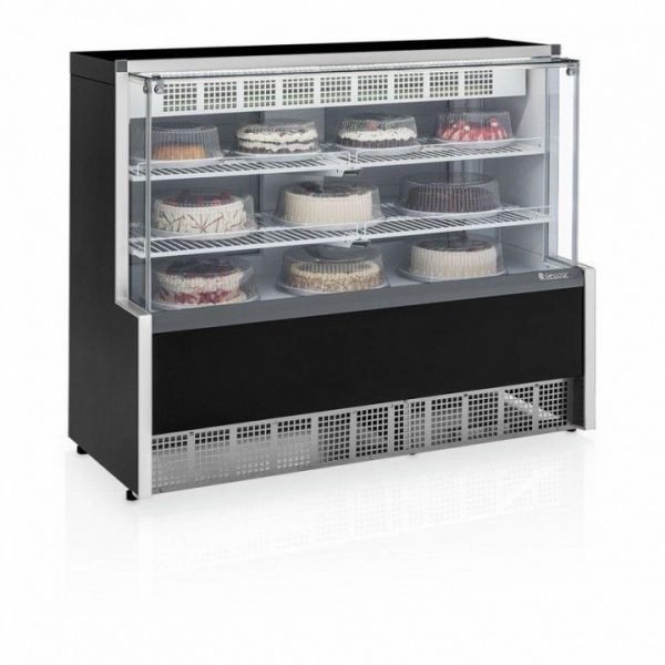 Vitrina Horizontal Refrigerada 1.40 M. Negra Inelro