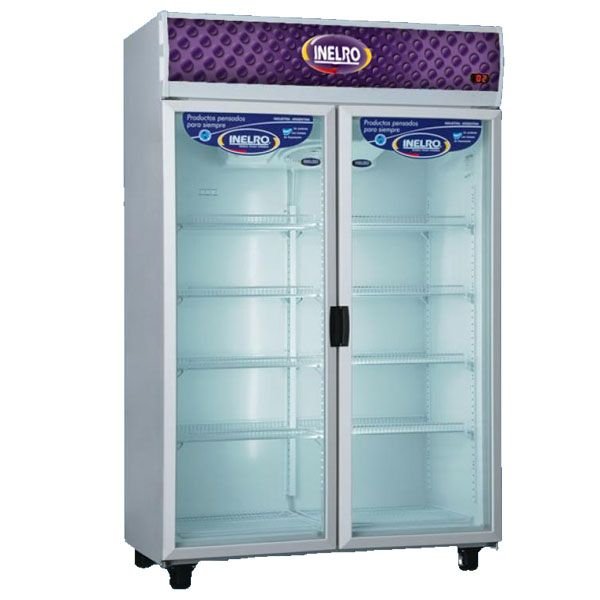 Exhibidora Vertical 980 Lts. Doble C/Cenefa Inelro