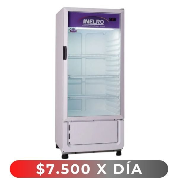 Exhibidora Vertical 311 Lts. C/Zocalo y sin Cenefa Inelro